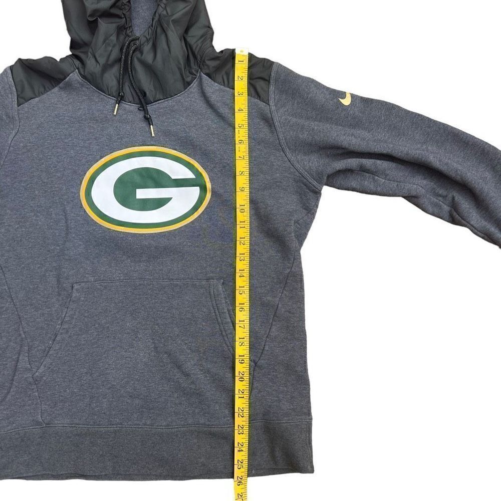 NFL TEAM APPAREL NIKE GREEN BAY PACKERS Grey Drawstring Hoodie Size Medium - Picture 10 of 11